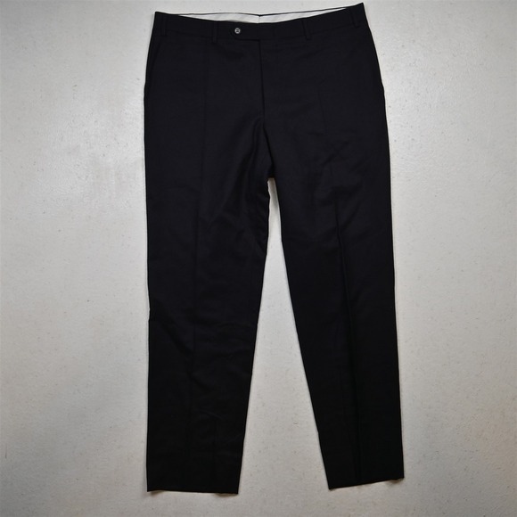 Canali 1934 36x29 Purple Flannel 100% Wool Flat Front Straight Dress Mens Pants